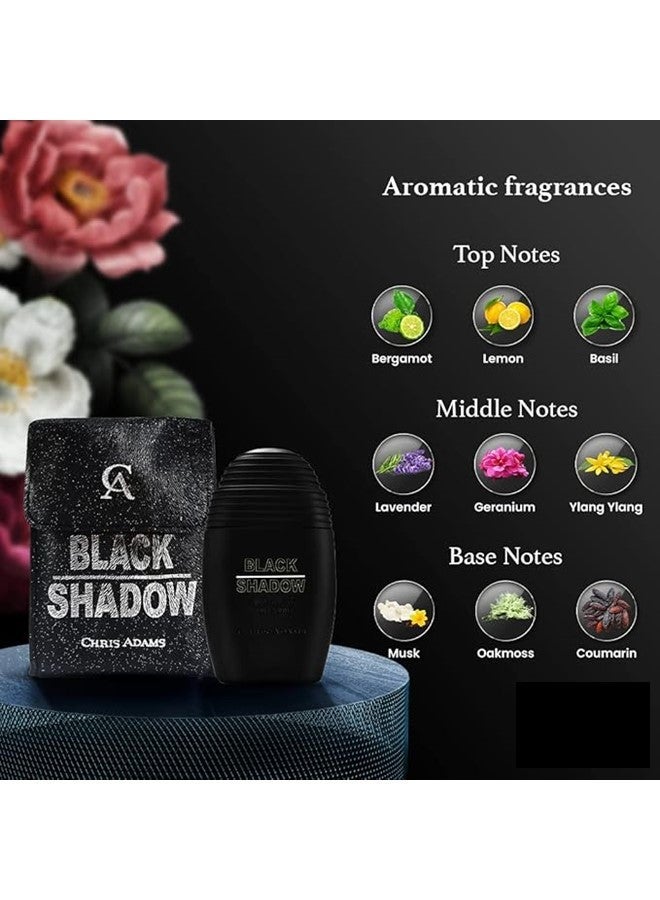 Chris Adams Black Shadow Eau de Toilette for Men 100 ml Bold Masculine Fragrance with Long-Lasting Power - Image 5